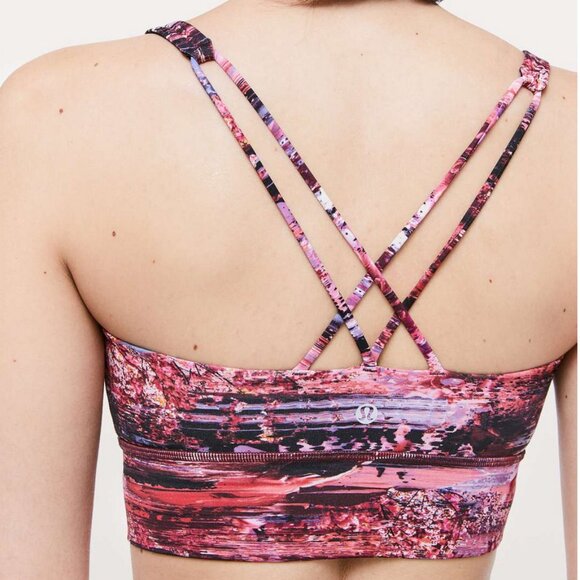 EUC Lululemon Free To Be Bra Long Line Women's 6 Dahliascape Multi sports yoga - Picture 2 of 11